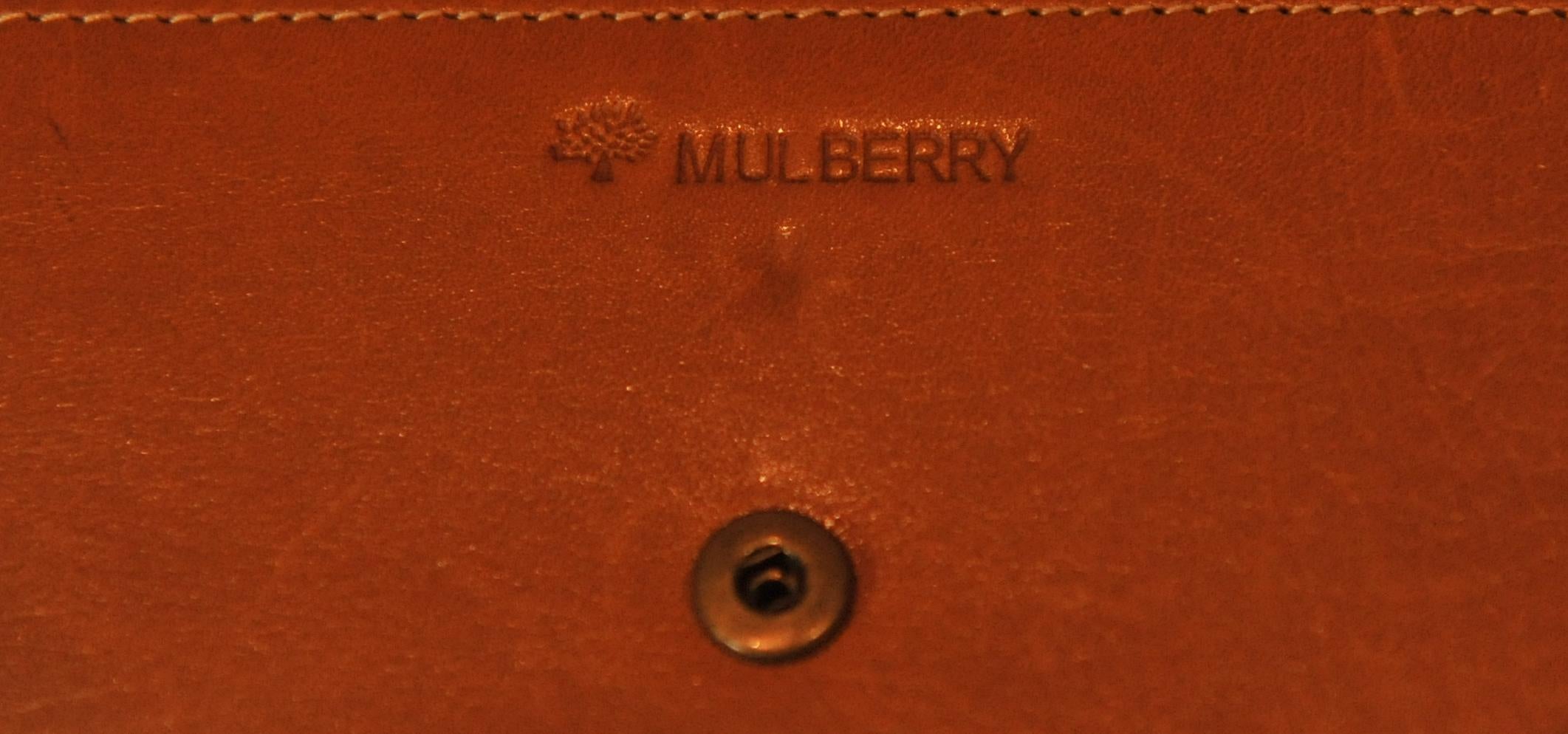Modern A Ladies Mulberry Tan Leather Wallet with Original Dust Cover & Grey Box