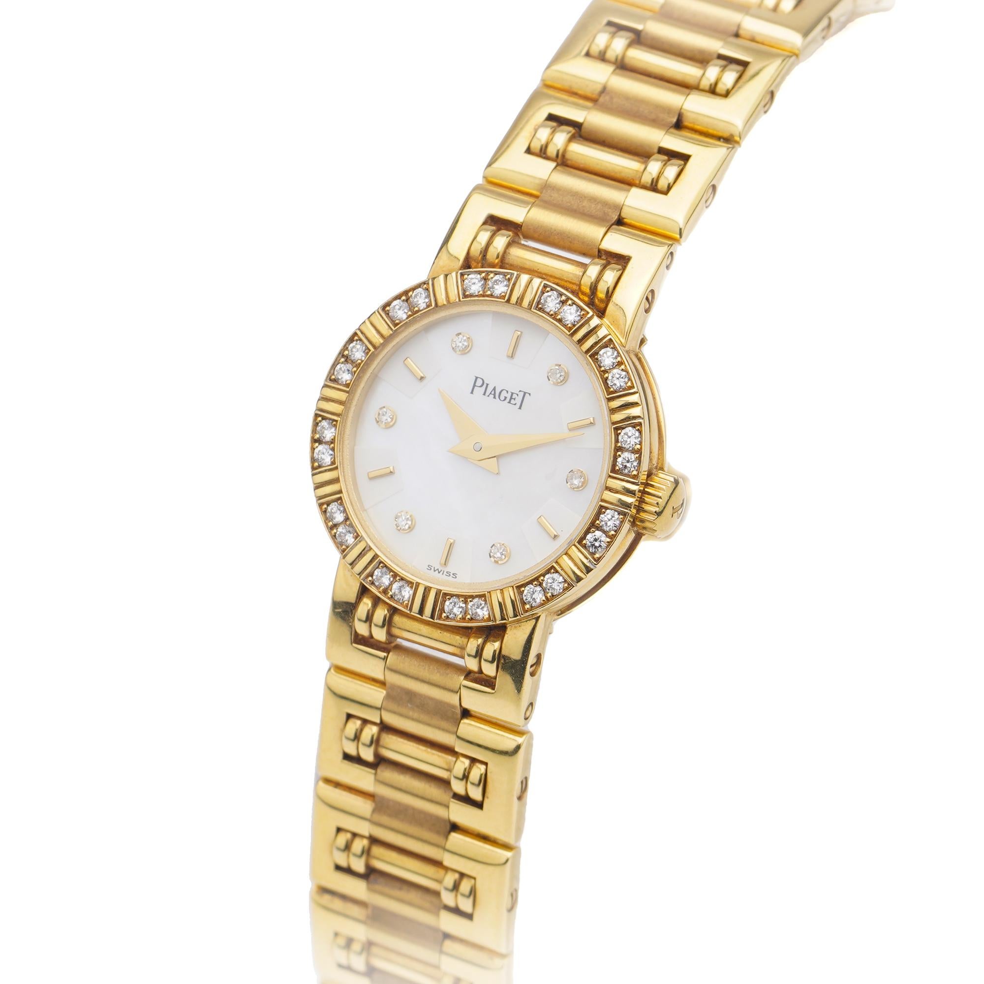 A ladies’  Piaget Mini Dancer 18kt yellow gold and diamond bracelet Quartz wristwatch. Gioielli Orologi Orologi da polso Orologi da polso da donna 