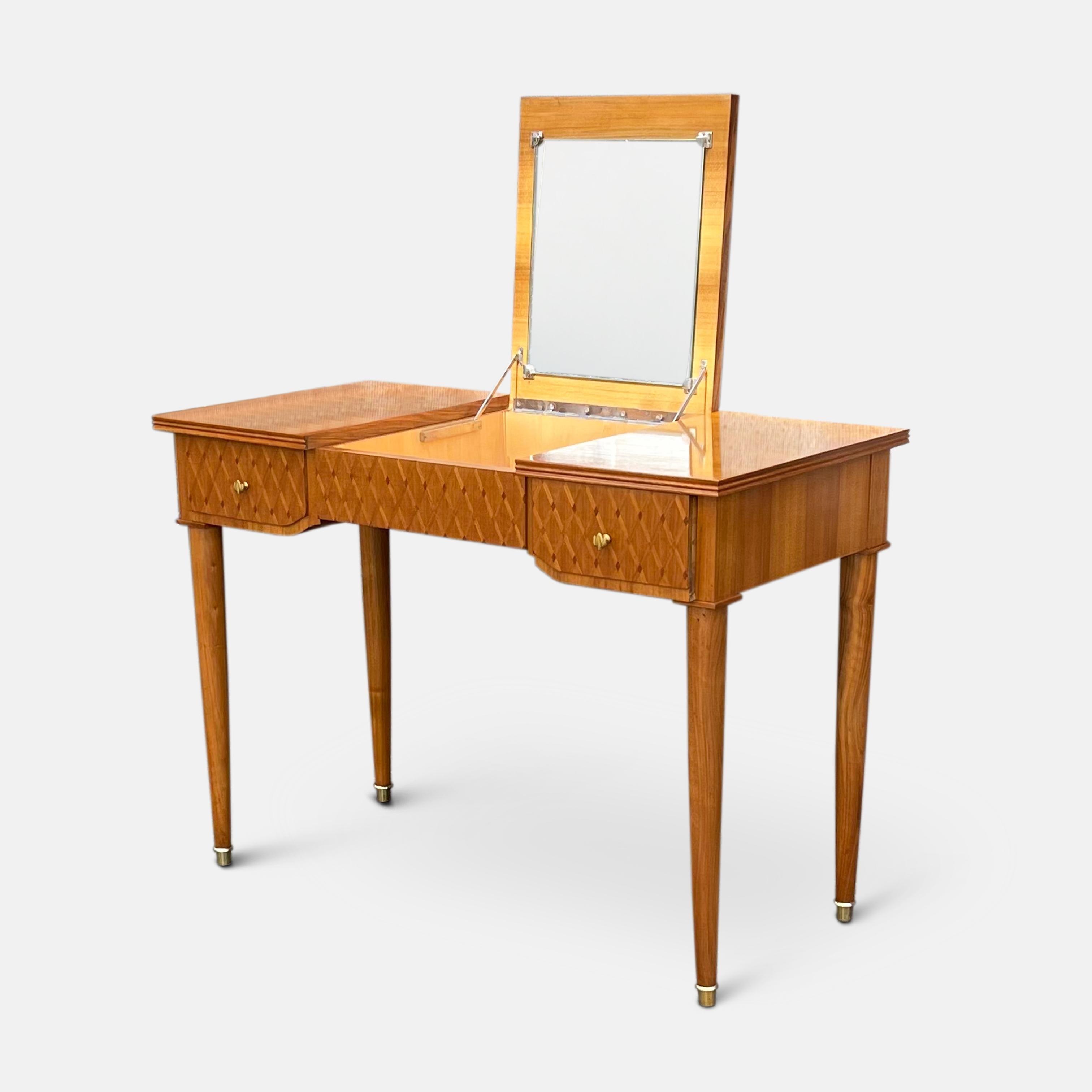 Ladies Writing and Vanity Table by Jules Leleu, circa 1950s For Sale 2