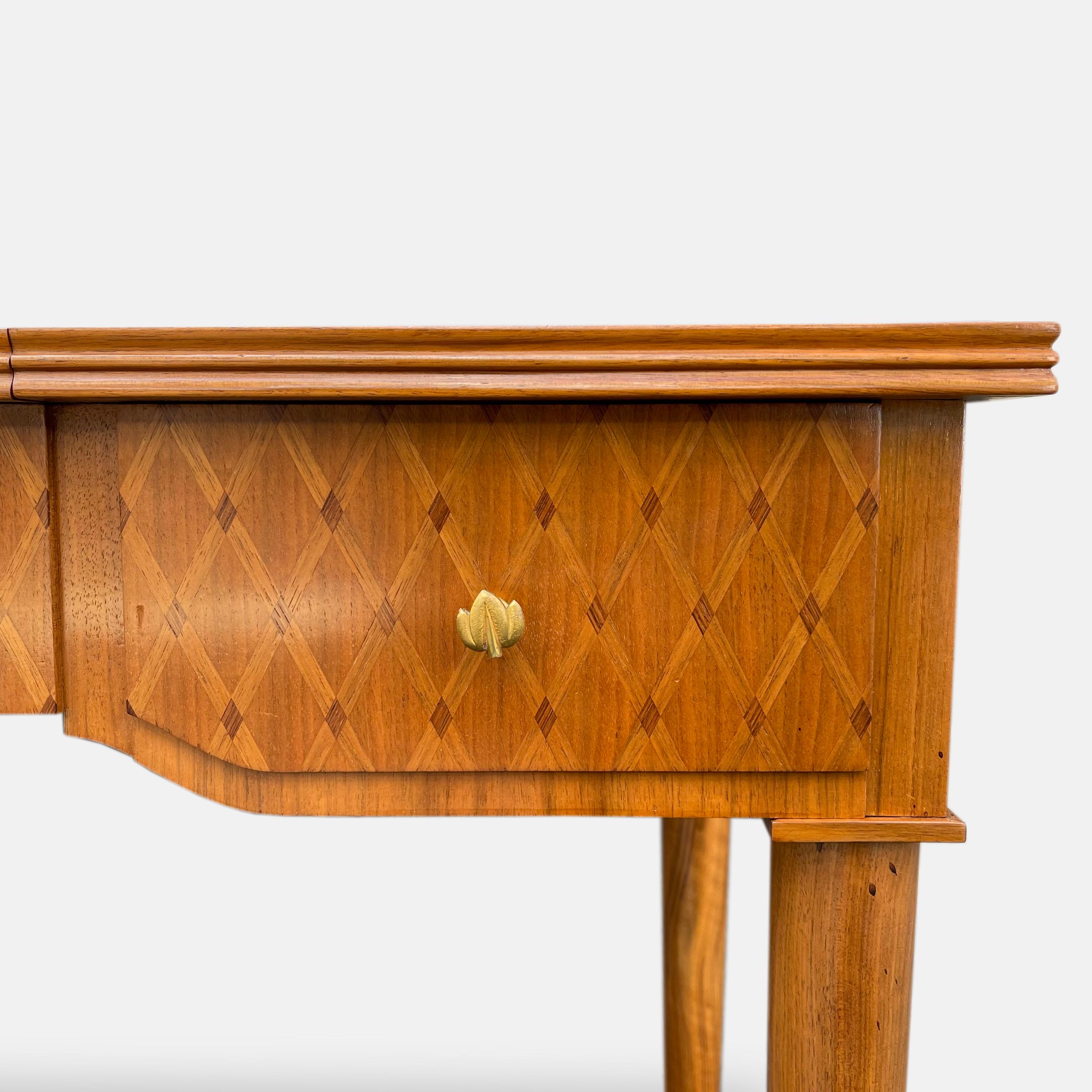 French Ladies Writing and Vanity Table by Jules Leleu, circa 1950s For Sale