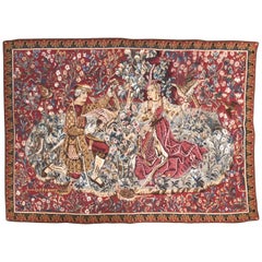 "A Lady And Her Falconer" Franco-Flemish Tapestry Late XV Century, Reproduction