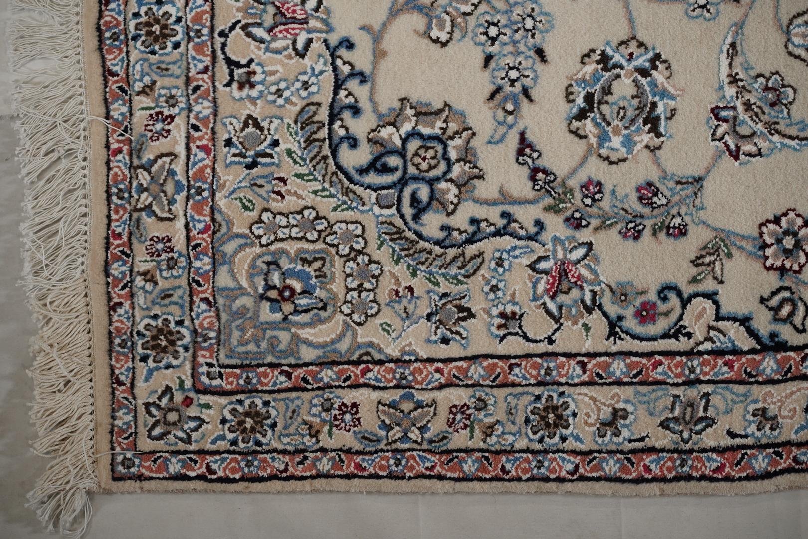 Wool Lady's Carpet: Vintage Petite Esfahan For Sale