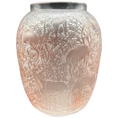 A Lalique Art Déco Biches Vase