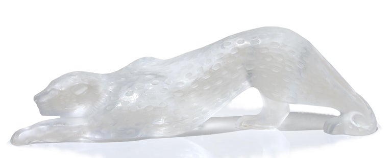 Lalique Clear and Frosted Crystal Figure of a Panther, Zeila For Sale 3