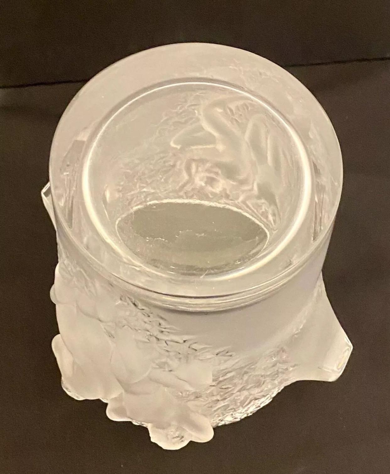 A Lalique Crystal Ganymede Champagne Cooler Ice Bucket 5