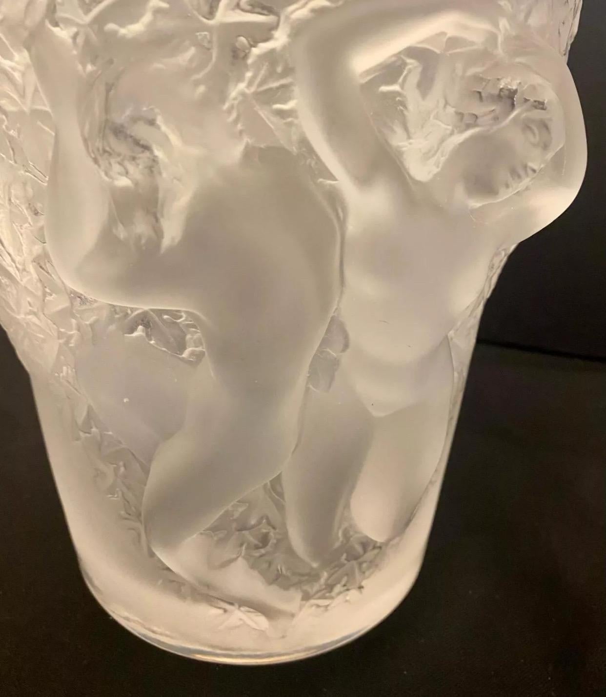 A Lalique Crystal Ganymede Champagne Cooler Ice Bucket 6