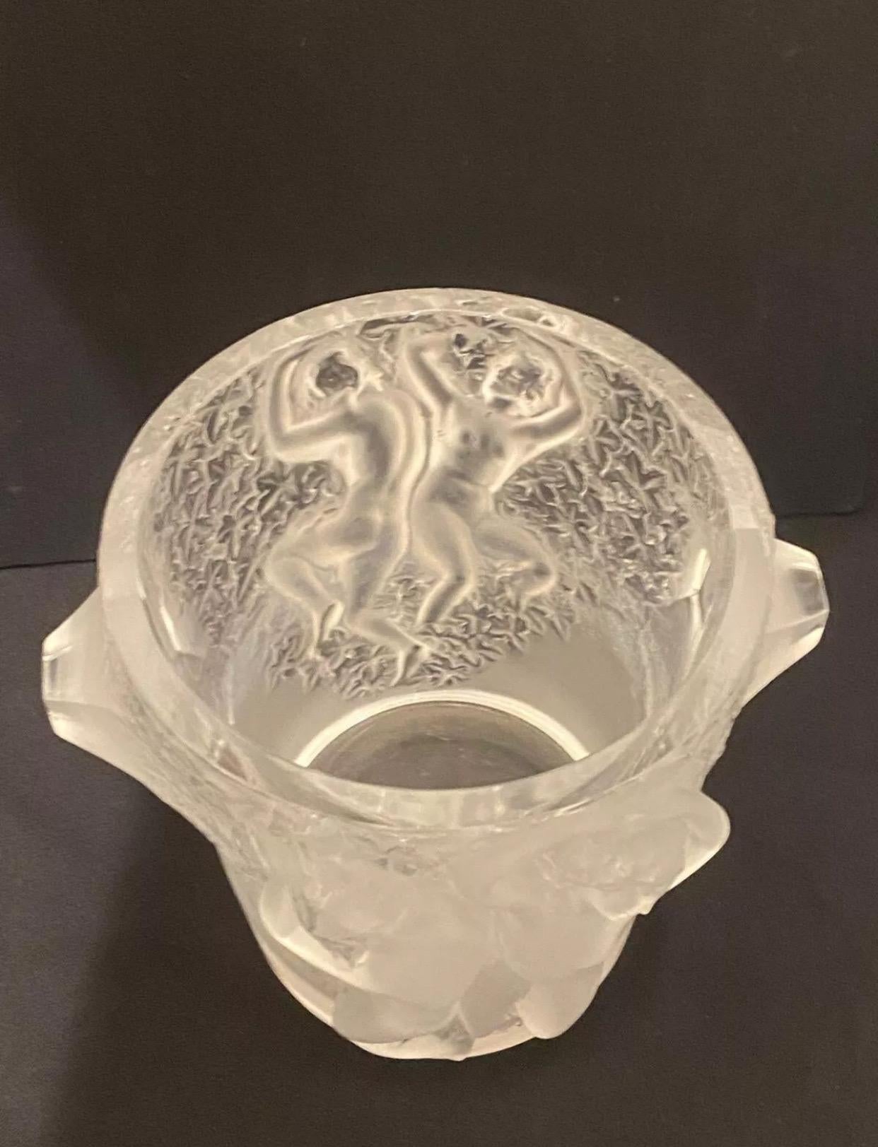 A Lalique Crystal Ganymede Champagne Cooler Ice Bucket 8