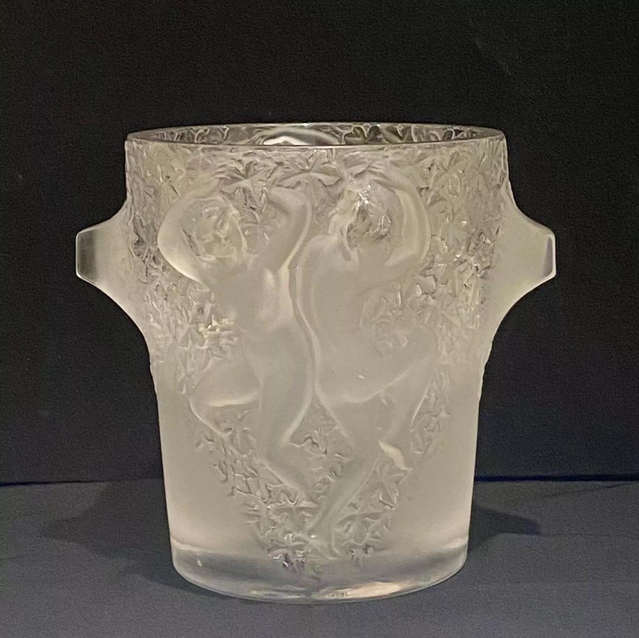 A Lalique Crystal Ganymede Champagne Cooler Ice Bucket 11