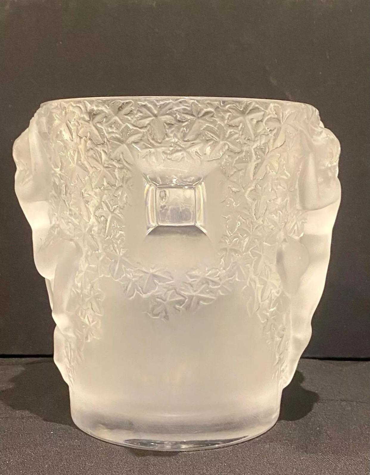 Mid-20th Century A Lalique Crystal Ganymede Champagne Cooler Ice Bucket