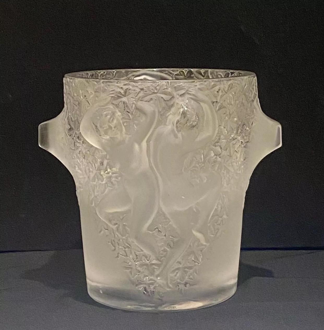 A Lalique Crystal Ganymede Champagne Cooler Ice Bucket 1
