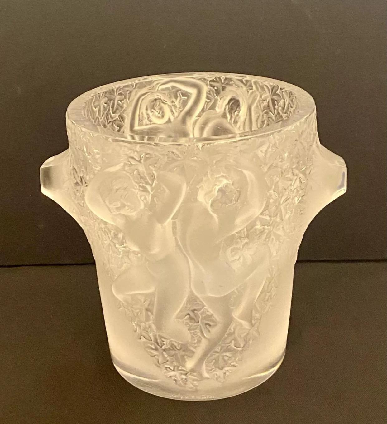 A Lalique Crystal Ganymede Champagne Cooler Ice Bucket 2