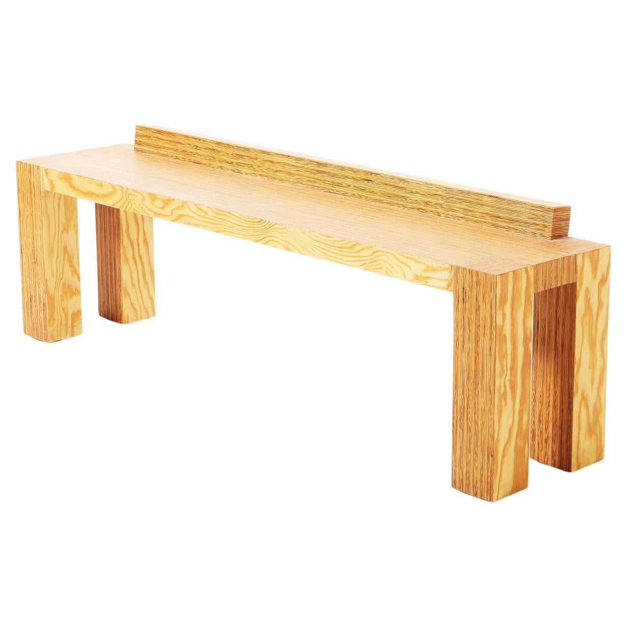 A Laminated Pine Late 20th Century Bench