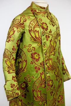 A Lampas Silk Morning Gown or Man's Banyan Museum Piece France Circa 1760