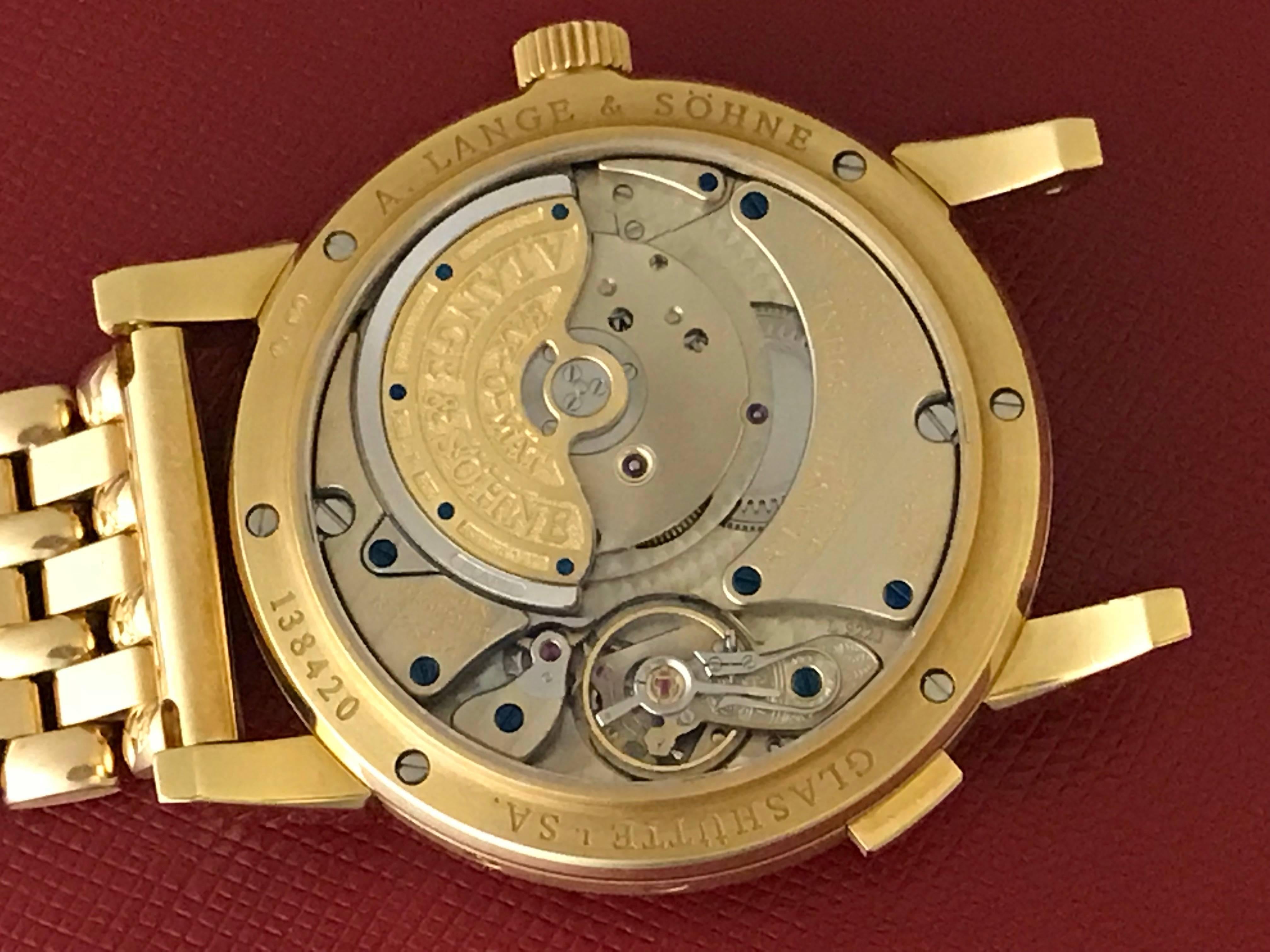 Men's A. Lange & Söhne Yellow Gold Langematik Perpetual Calendar Automatic Wristwatch 