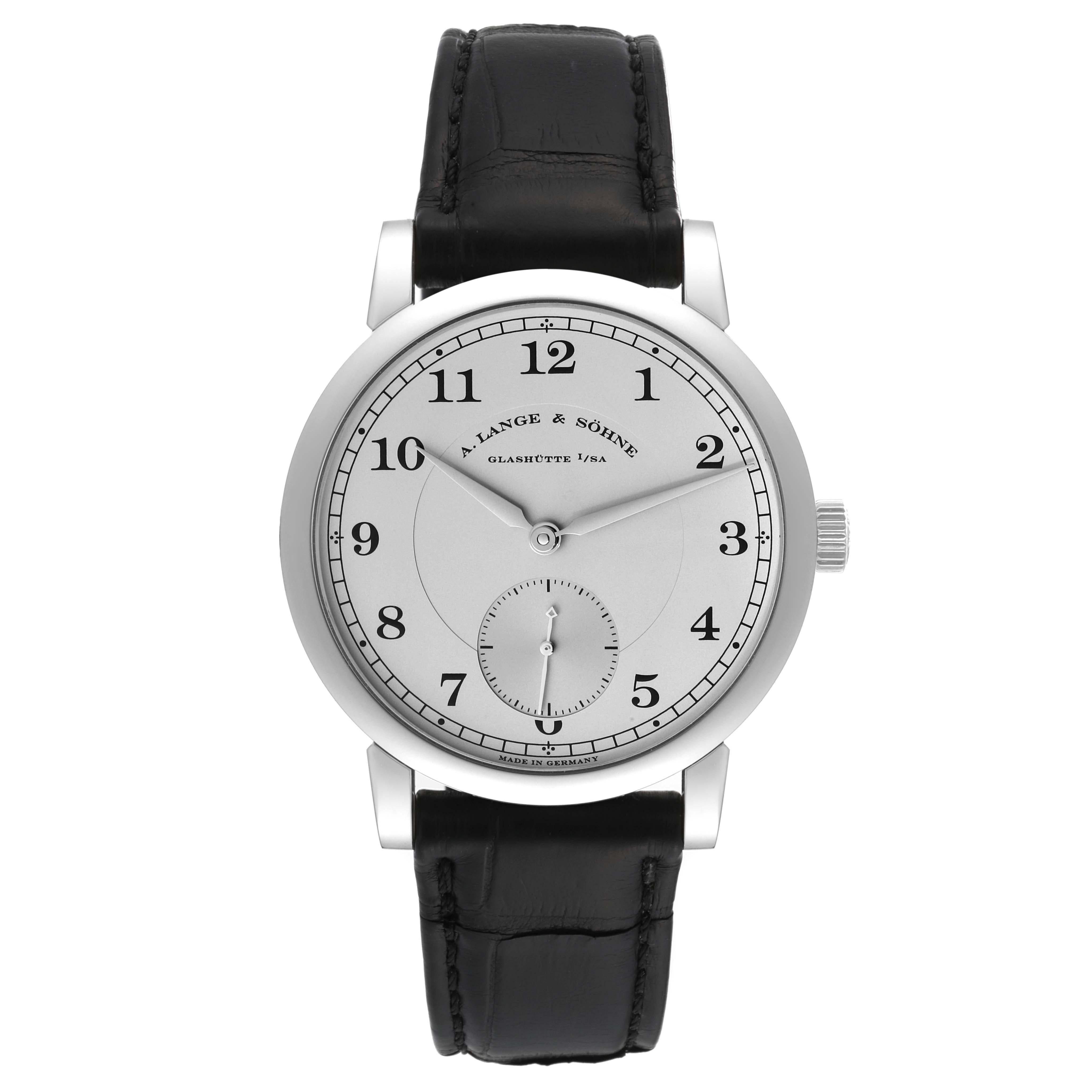 A. Lange and Sohne 1815 Platinum Mens Watch 233.025 Papers For Sale 1
