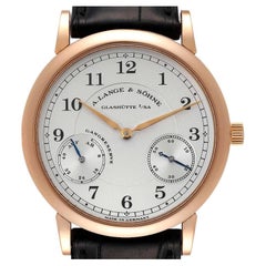 A. Lange and Sohne 1815 Up and Down 18k Rose Gold Watch 221.032 Box Papers