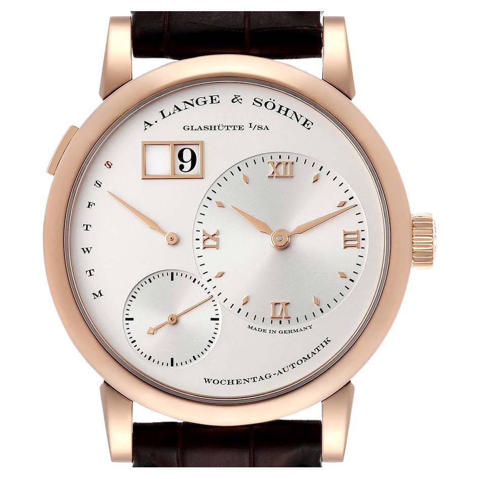 A. Lange and Sohne Lange 1 Daymatic Rose Gold Mens Watch 320.032 Papers For Sale