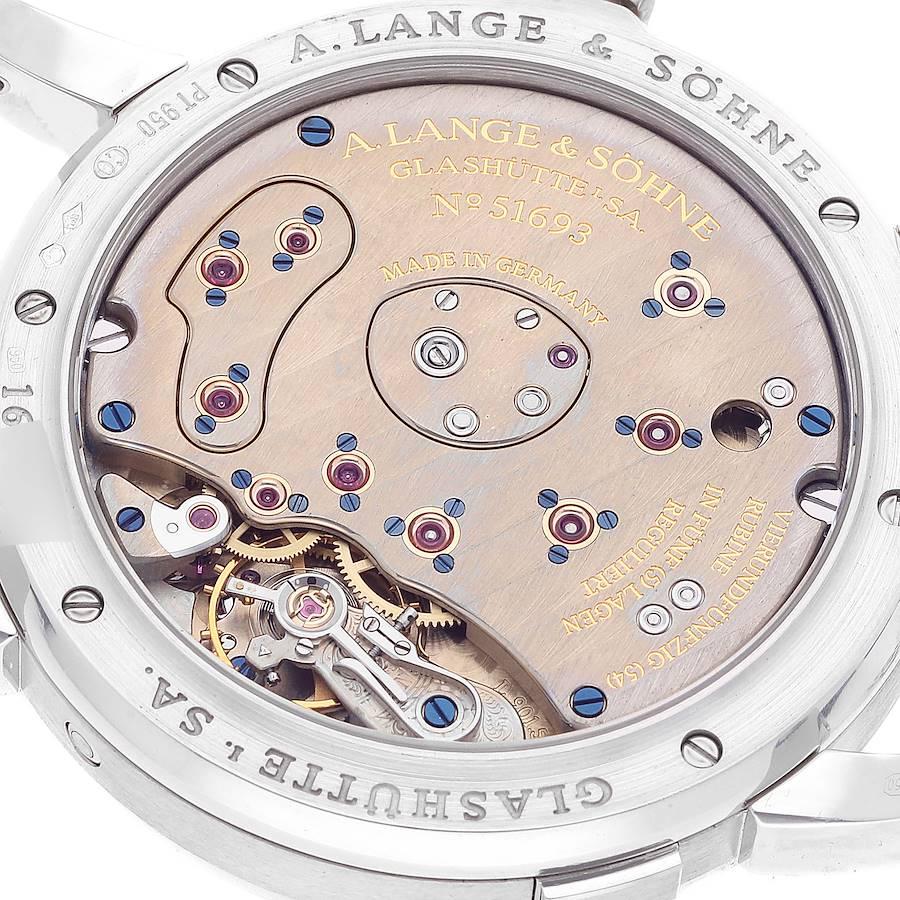 A. Lange and Sohne Lange 1 Moonphase Platinum Mens Watch 109.025 In Excellent Condition For Sale In Atlanta, GA