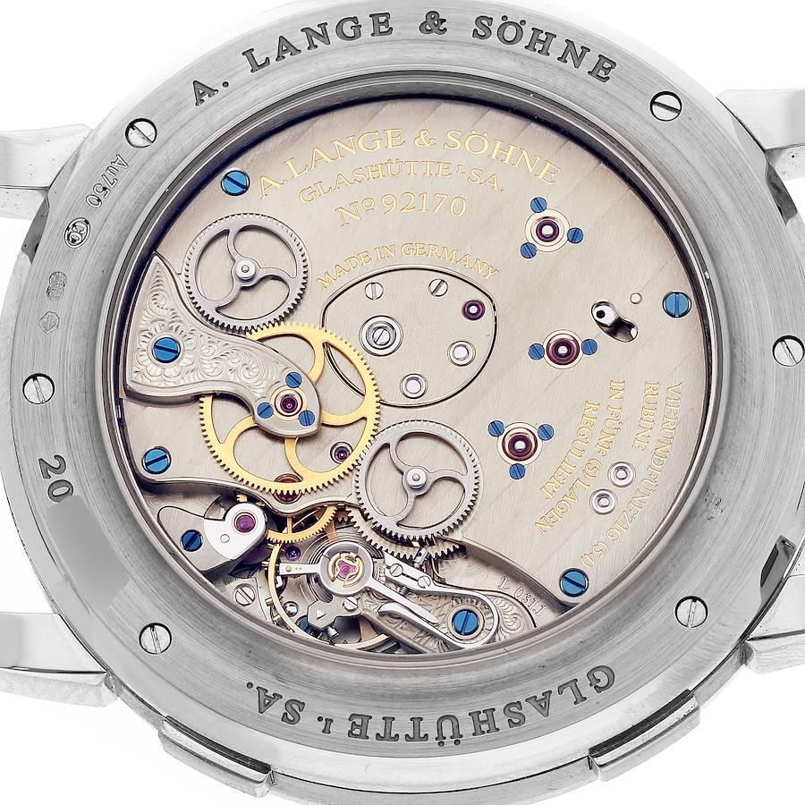 A. Lange and Sohne Lange 1 Time Zone White Gold Silver Dial Mens Watch 116.039 In Excellent Condition In Atlanta, GA