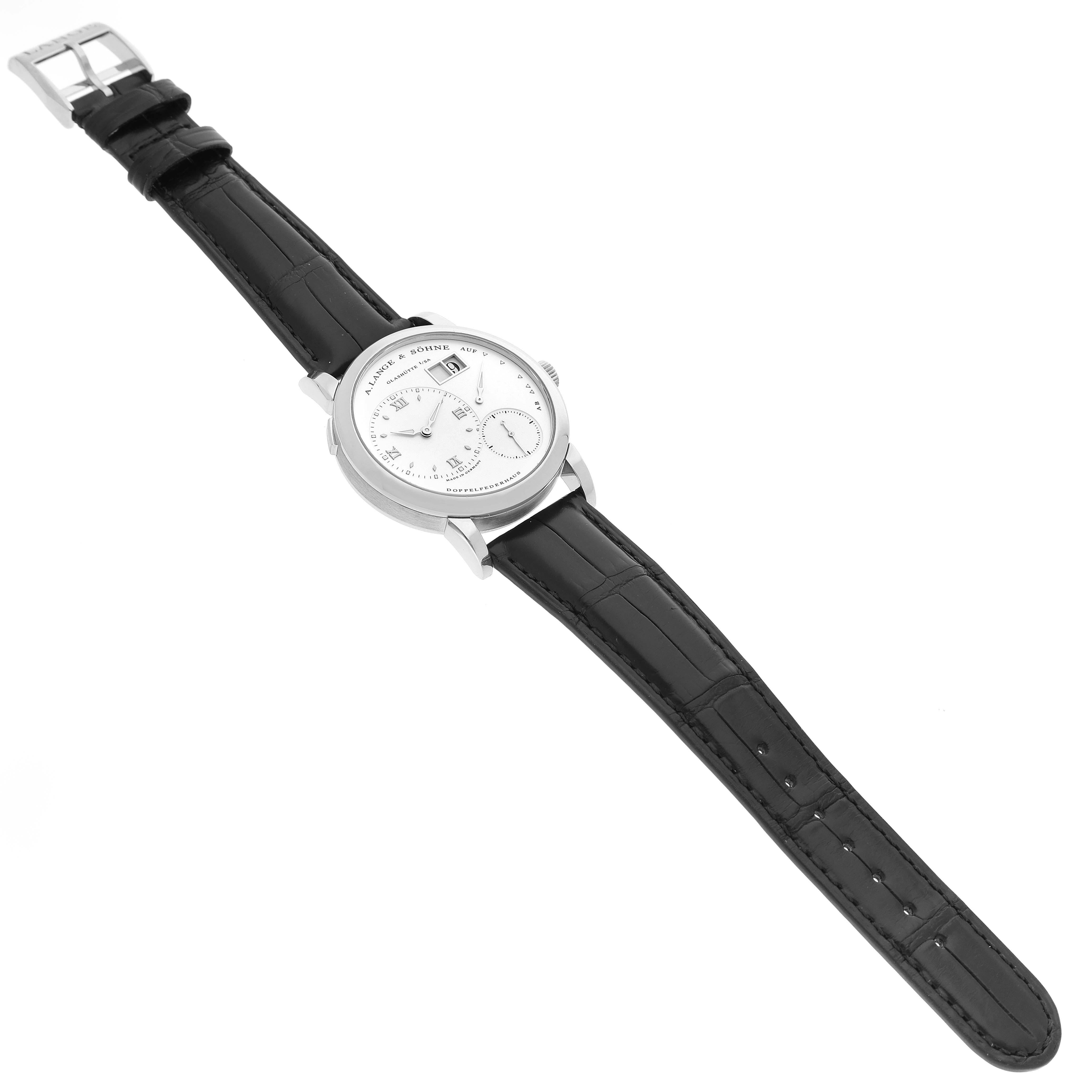 A. Lange and Sohne Lange 1 White Gold Silver Dial Mens Watch 101.039 For Sale 4