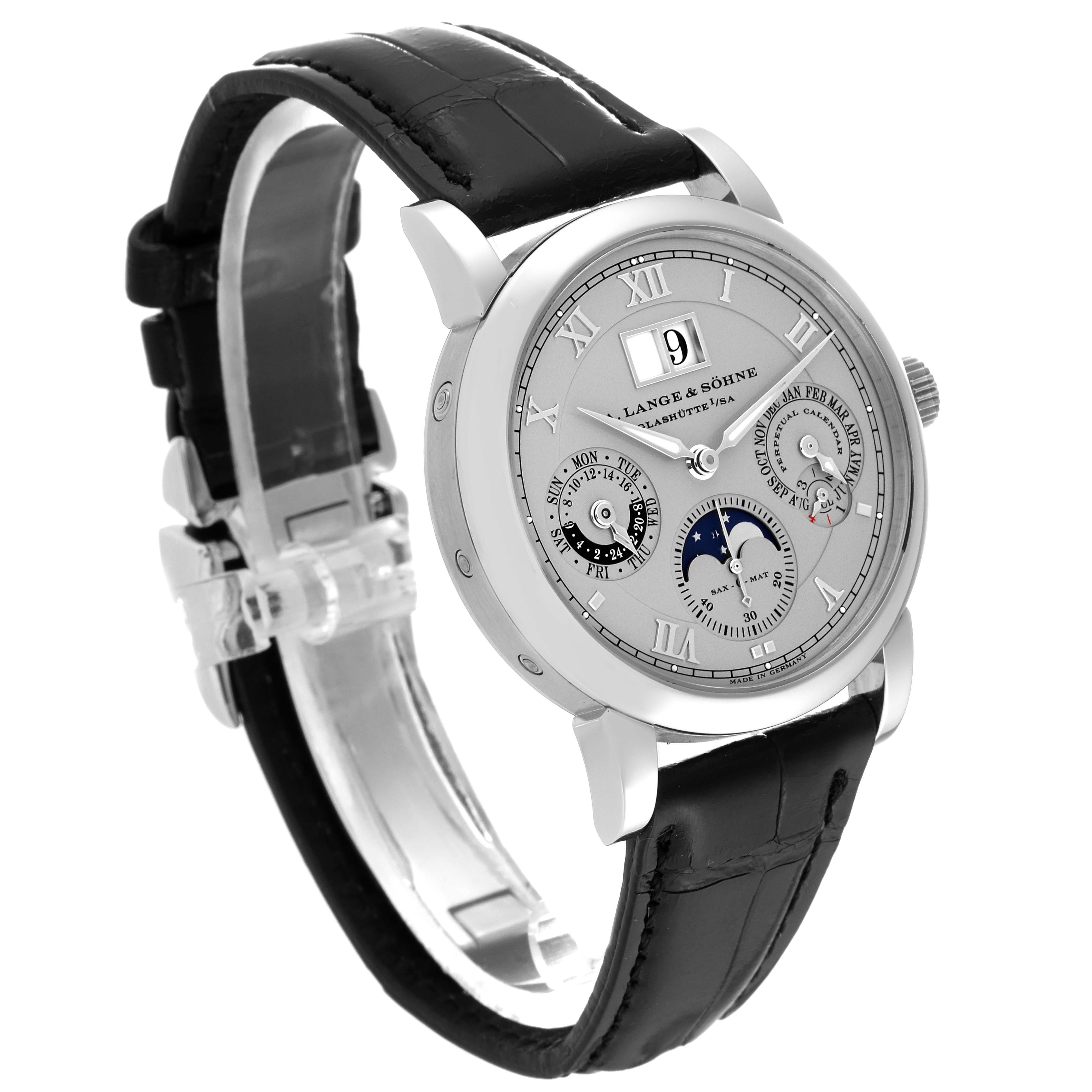 Men's A. Lange and Sohne Langematik Perpetual Platinum Mens Watch 310.025E Box Papers For Sale