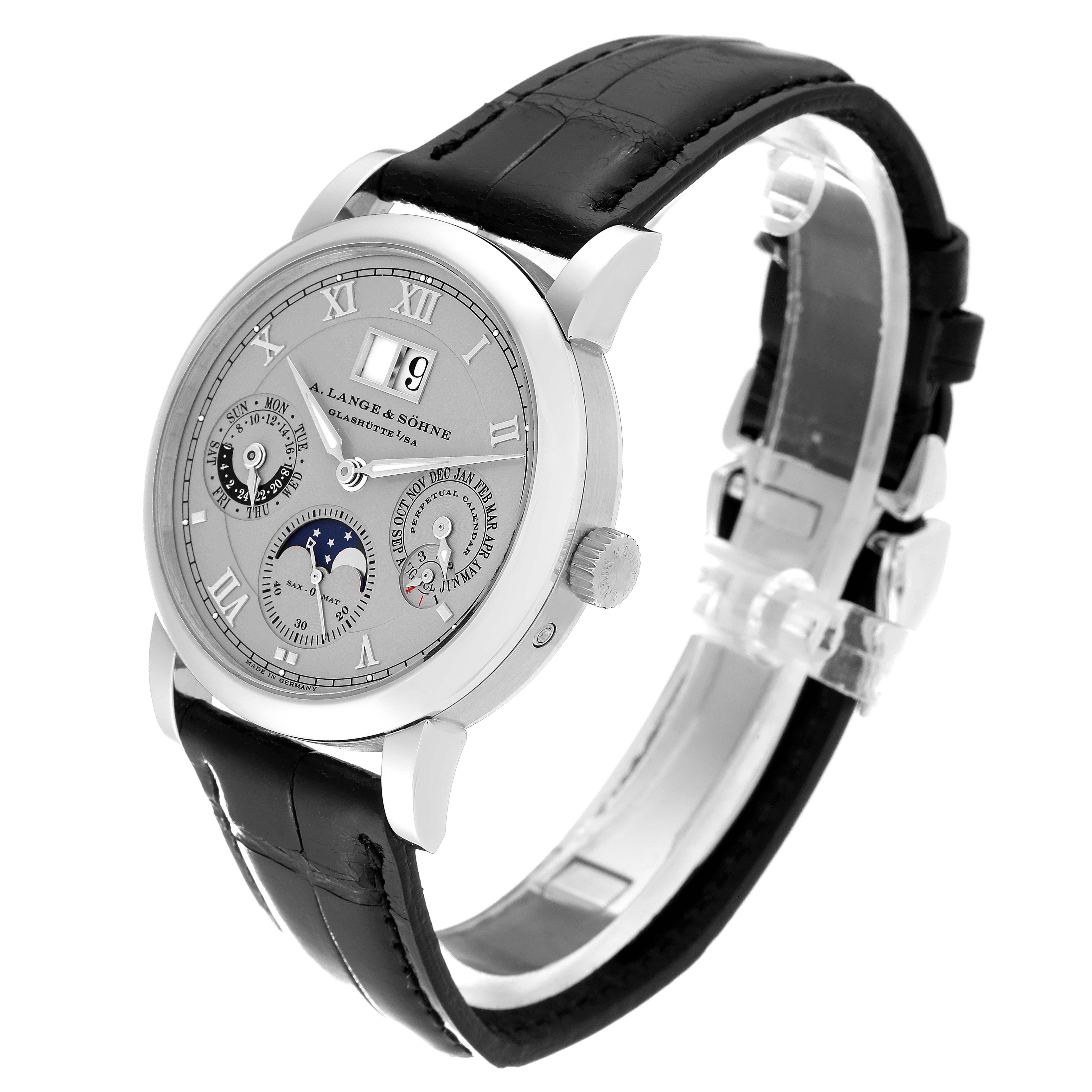 A. Lange and Sohne Langematik Perpetual Platinum Mens Watch 310.025E Box Papers For Sale 5