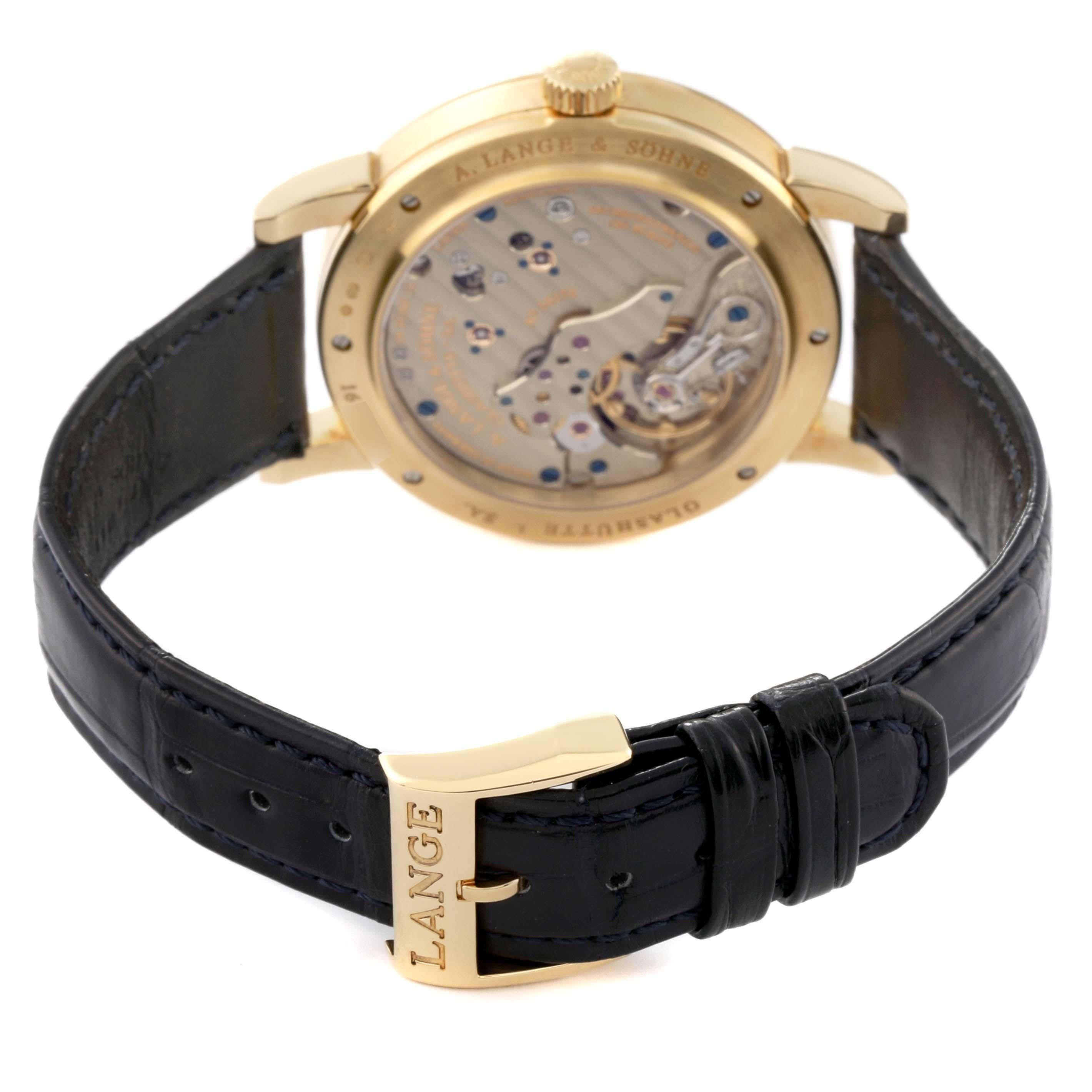 A. Lange and Sohne Richard Lange Yellow Gold Mens Watch 232.021 Box Papers For Sale 1