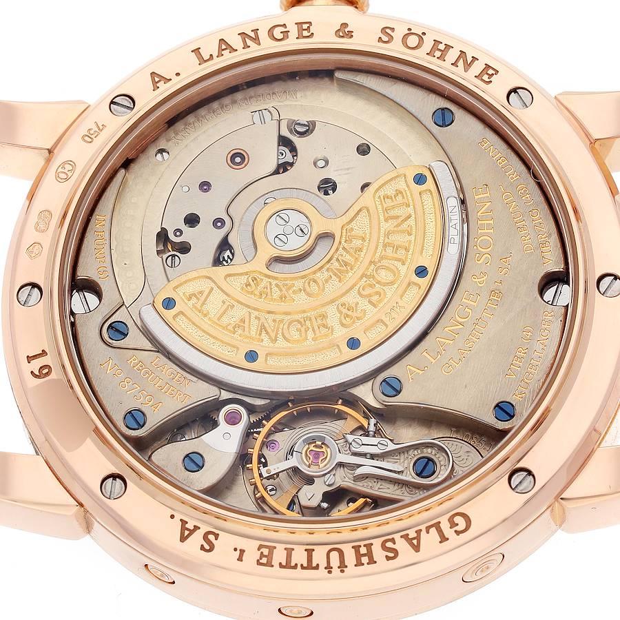 A. Lange and Sohne Saxonia Annual Calendar Rose Gold Mens Watch 330.032 In Excellent Condition In Atlanta, GA