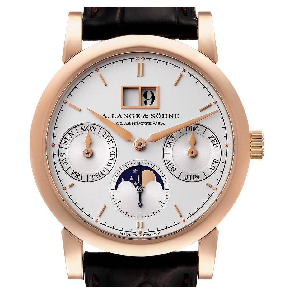 A. Lange and Sohne Saxonia Annual Calendar Rose Gold Mens Watch 330.032