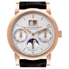 Used A. Lange and Sohne Saxonia Annual Calendar Rose Gold Mens Watch 330.032