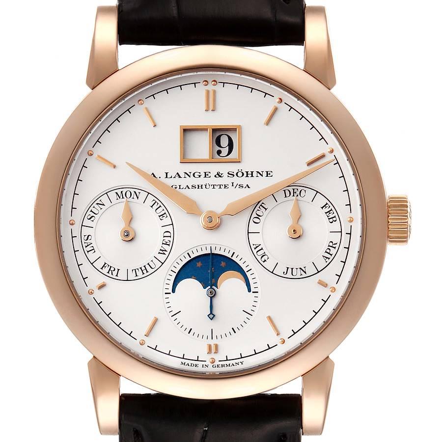 A. Lange and Sohne Saxonia Annual Calendar Rose Gold Mens Watch 330.032 Papers For Sale