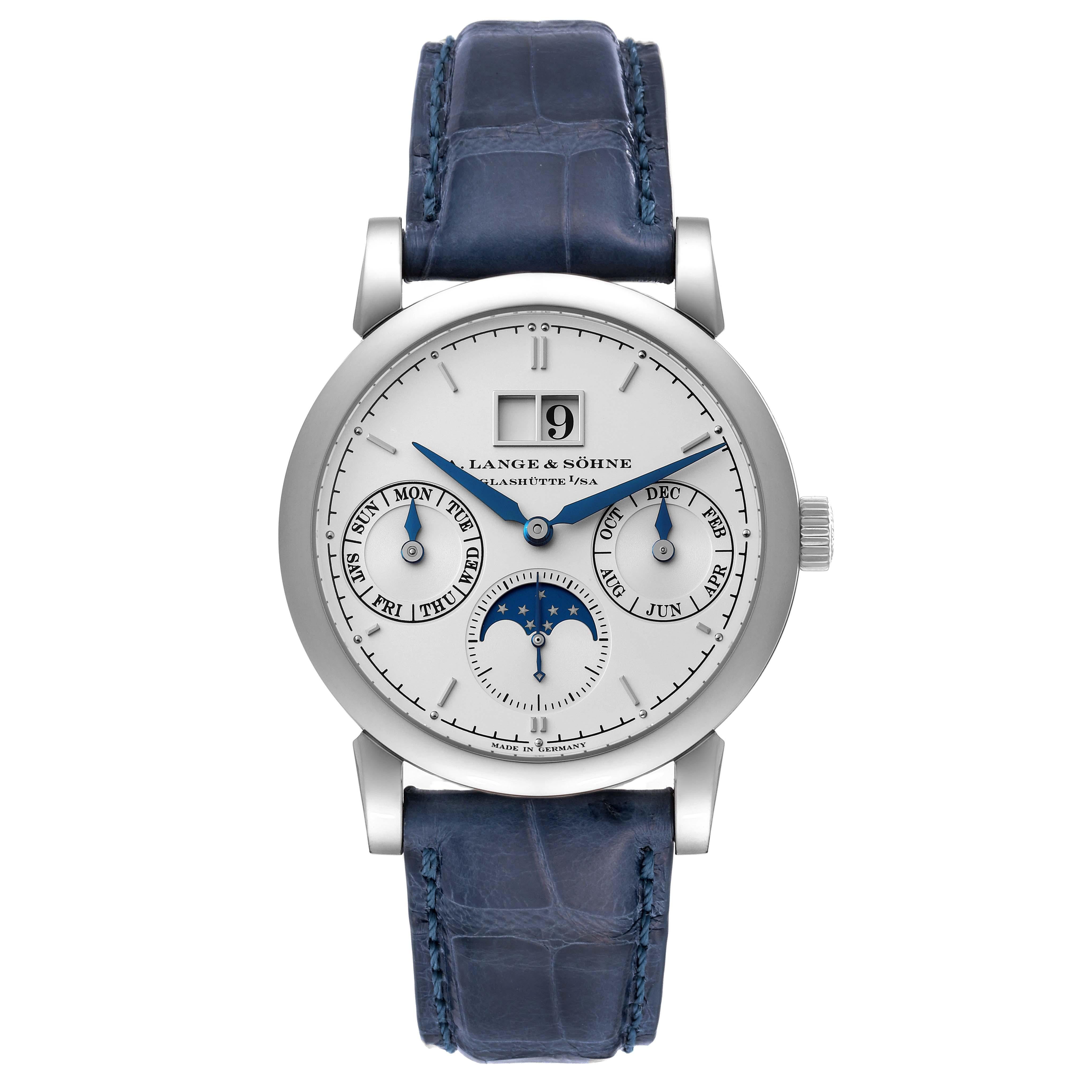 Men's A. Lange and Sohne Saxonia Annual Calendar White Gold Mens Watch 330.026 For Sale