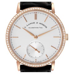 Used A. Lange and Sohne Saxonia Rose Gold Diamond Bezel Mens Watch 842.032