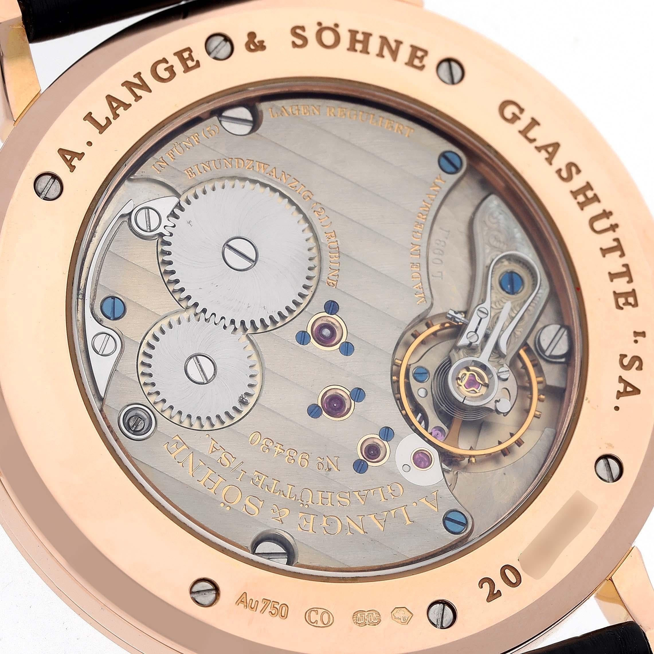 A. Lange and Sohne Saxonia Thin 40mm Rose Gold Mens Watch 211.032 For Sale 1