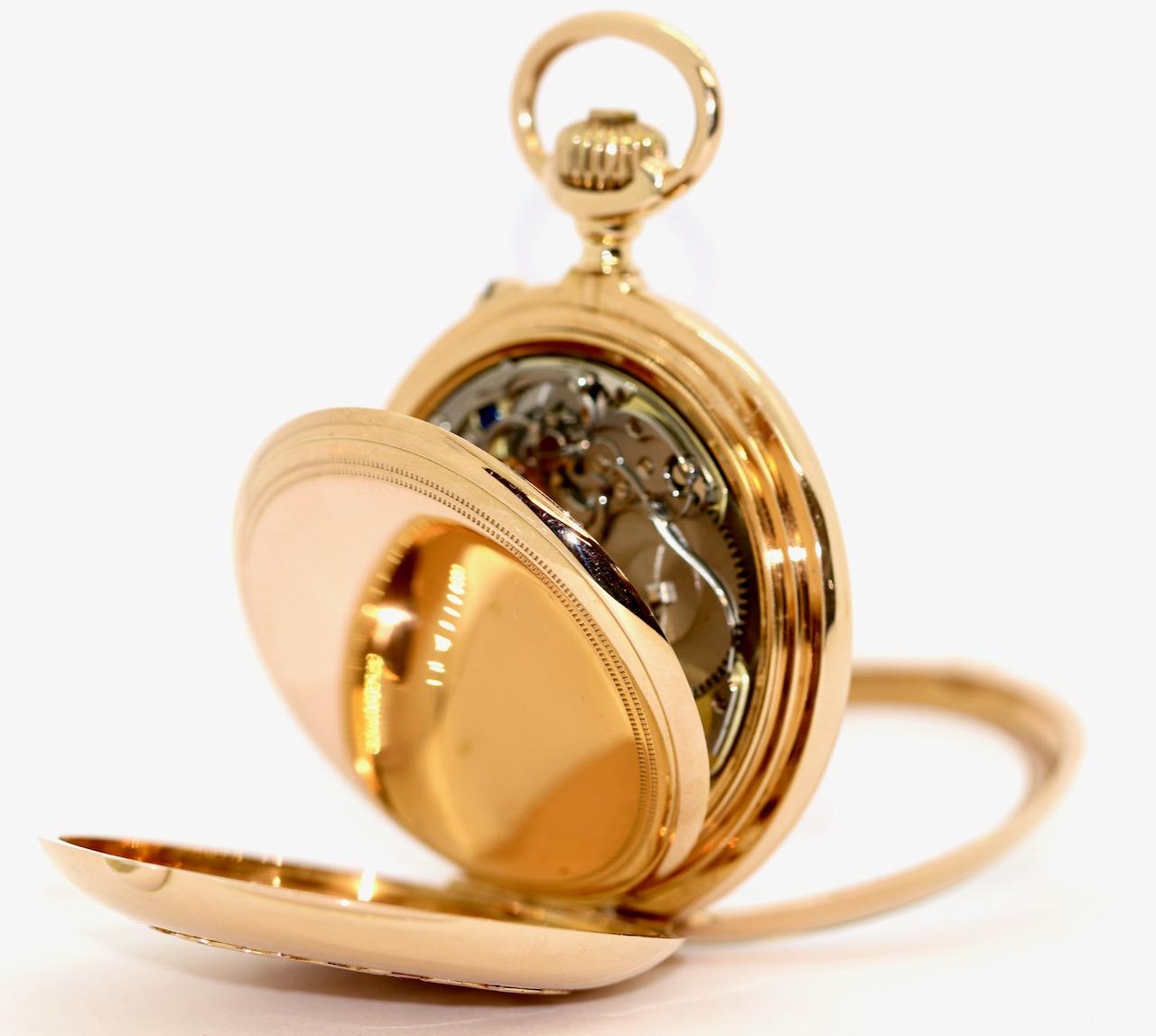 A. Lange & Söhne, 18 Karat Gold, Chronograph Pocket Watch, 1898 Constantinopel For Sale 7
