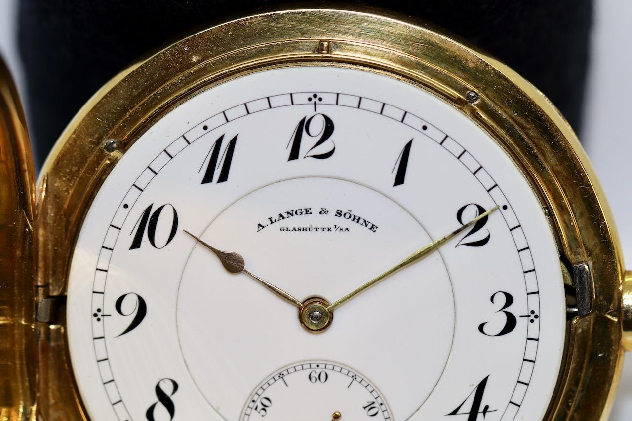 A. Lange & Söhne 18 Karat Gold Savonette Pocket Watch, 52mm For Sale 12