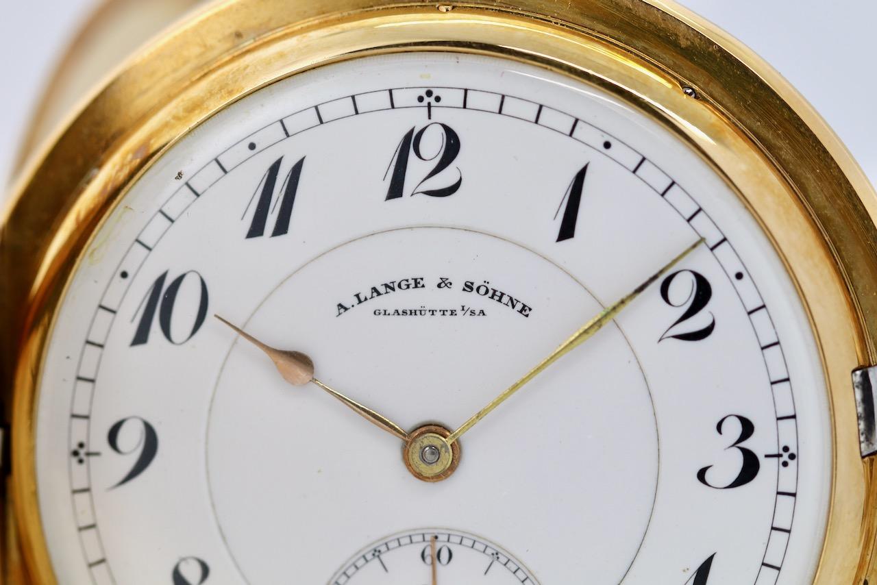 A. Lange & Söhne 18 Karat Gold Savonette Pocket Watch, 52mm In Good Condition For Sale In Berlin, DE