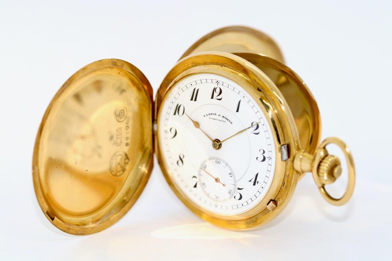 Men's A. Lange & Söhne 18 Karat Gold Savonette Pocket Watch, 52mm For Sale
