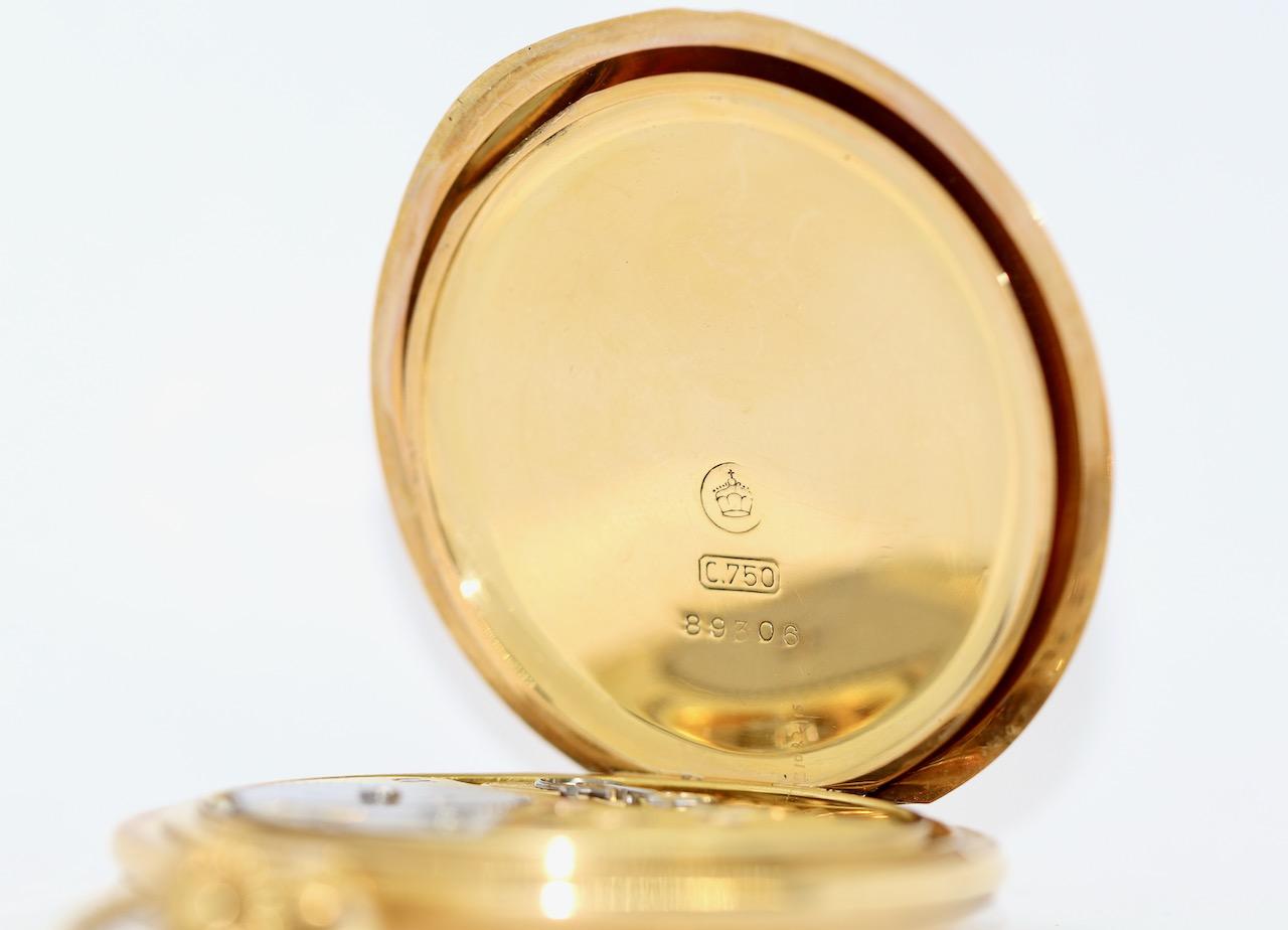 A. Lange & Söhne 18 Karat Gold Savonette Pocket Watch, 52mm For Sale 3
