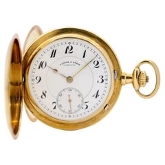 A. Lange & Söhne Reloj de bolsillo Savonette de oro de 18 quilates, 52 mm