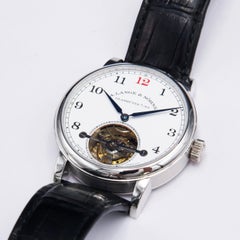 A. Lange & Sohne 1815 Tourbillon 730.079F Dial Platinum Mens Watch Box Papers
