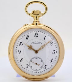 A. Lange & Söhne 1A 18 Karat Gold Pocket Watch, "Lucia" Case, Empire Numerals
