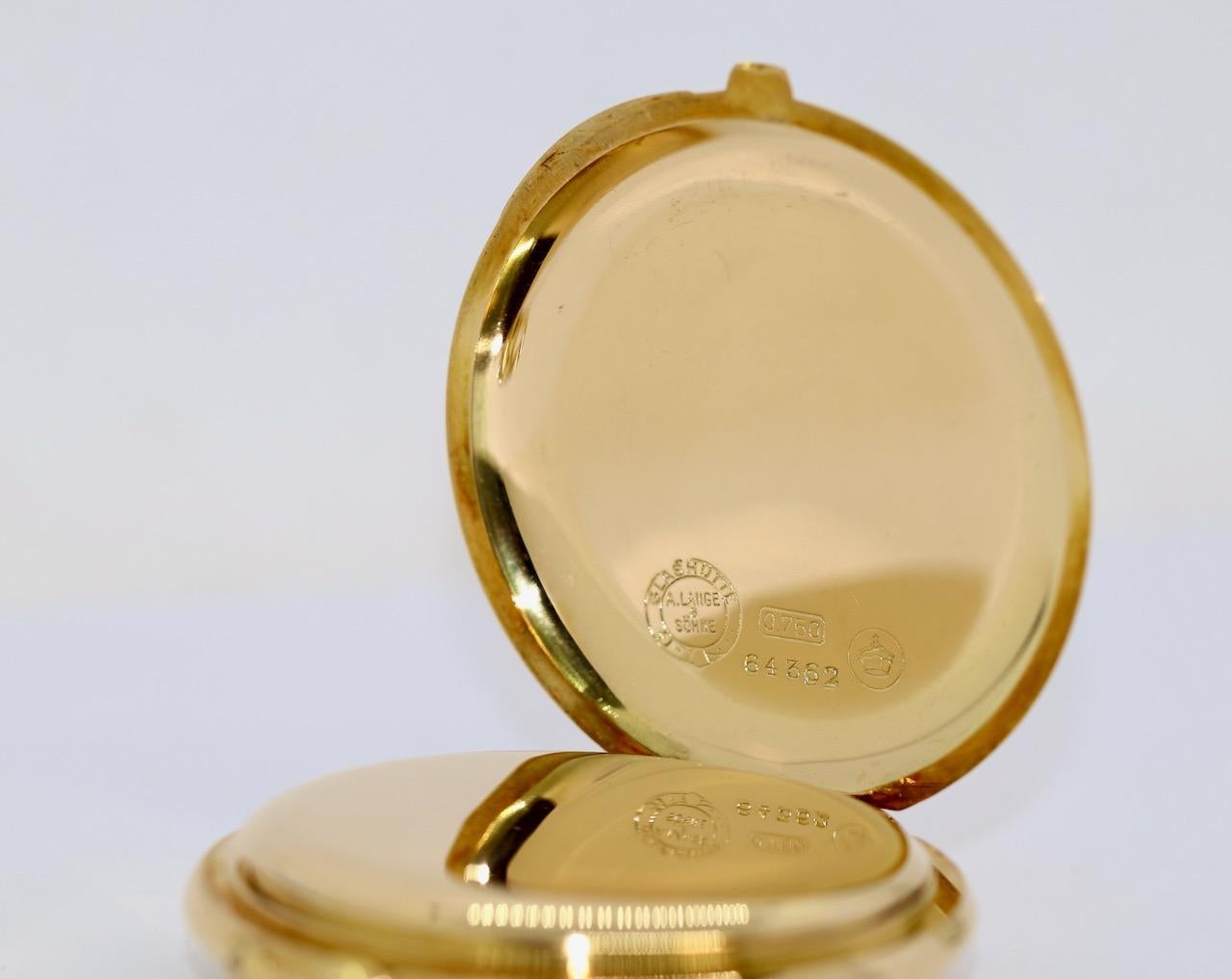 A. Lange & Söhne 1A 18 Karat Gold Pocket Watch, 