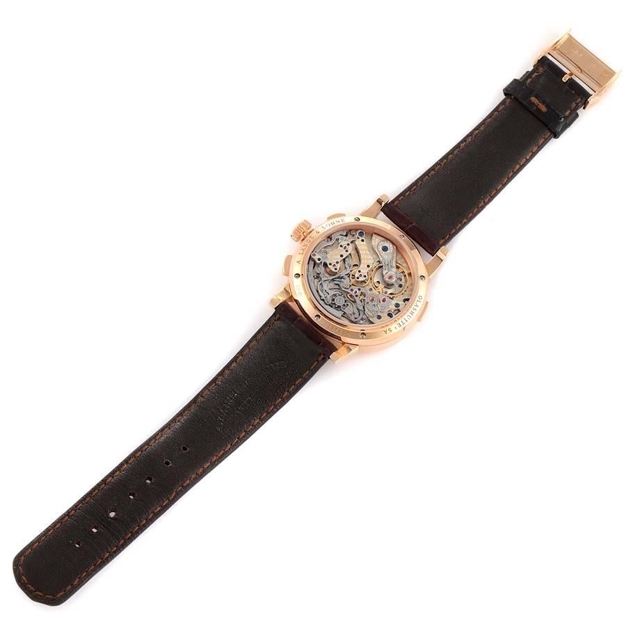 A. Lange Sohne Datograph 18k Rose Gold Mens Watch 403.032 For Sale 2