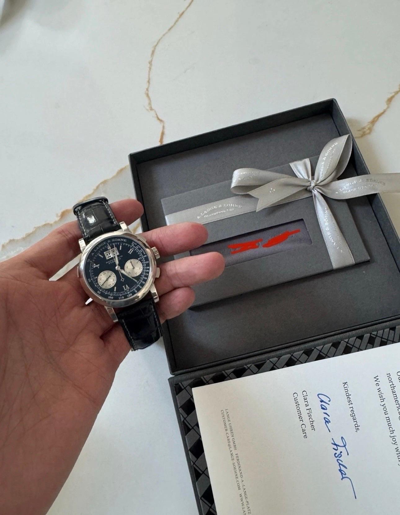 A. Lange & Sohne Datograph Platinum Flyback Chronograph 405.035 For Sale 1