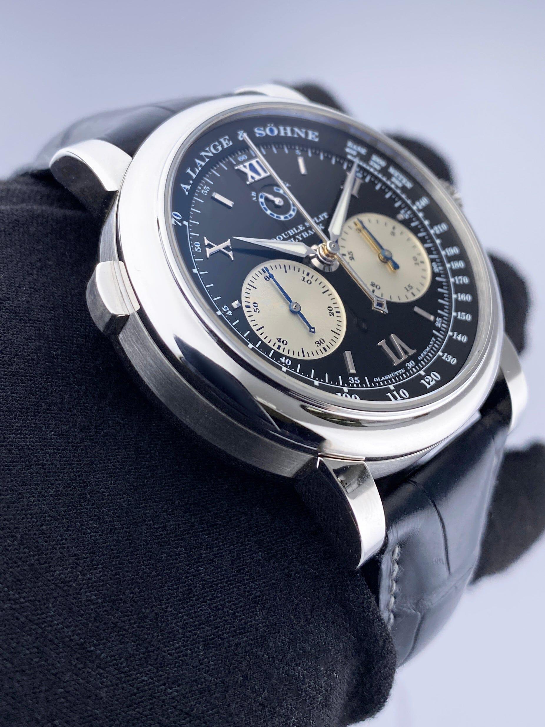 De los hombres A. Lange & Sohne Double Split 404.035 Reloj de caballero Caja Papeles en venta
