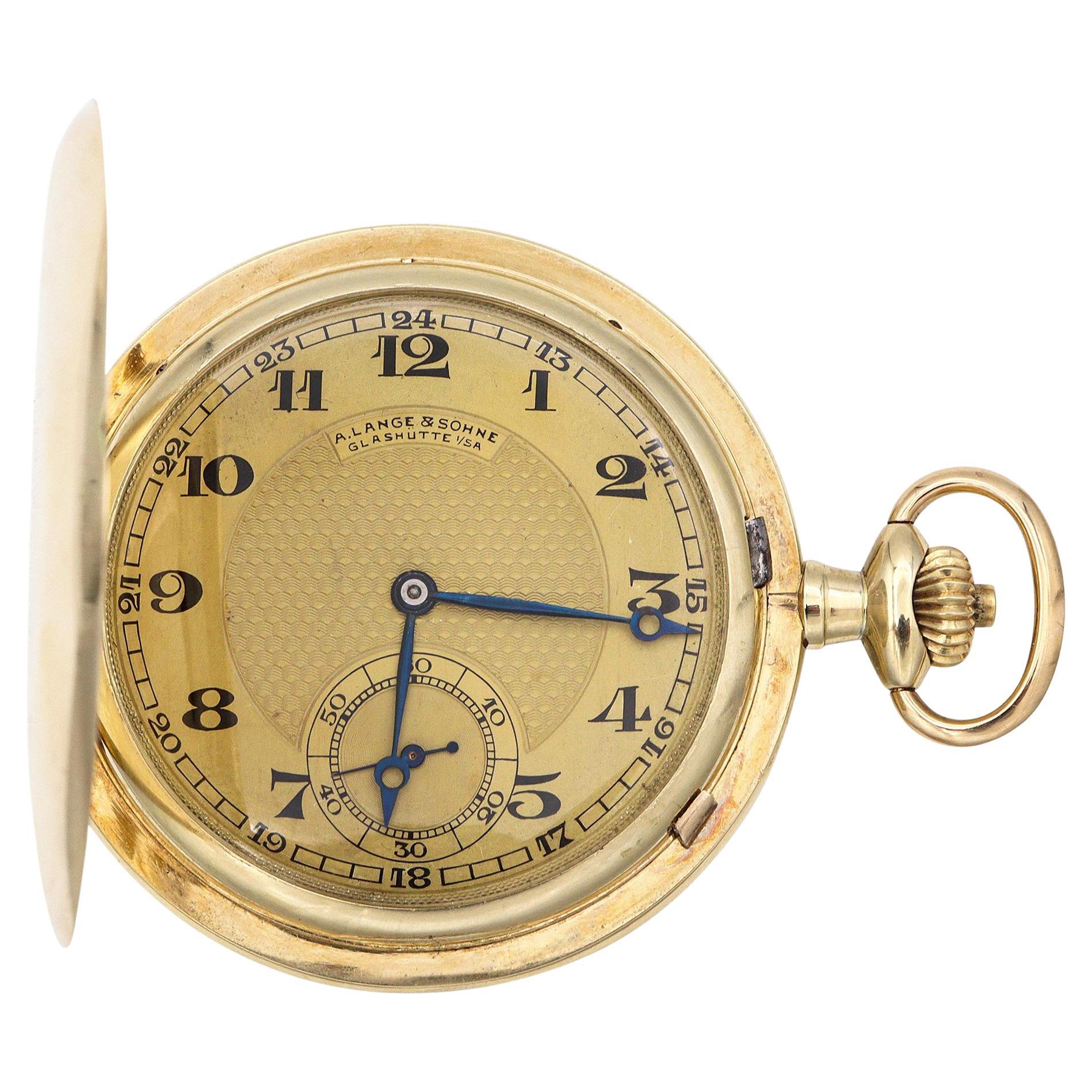 A. Lange & Söhne Glashütte 14k Yellow Gold Pocket Watch