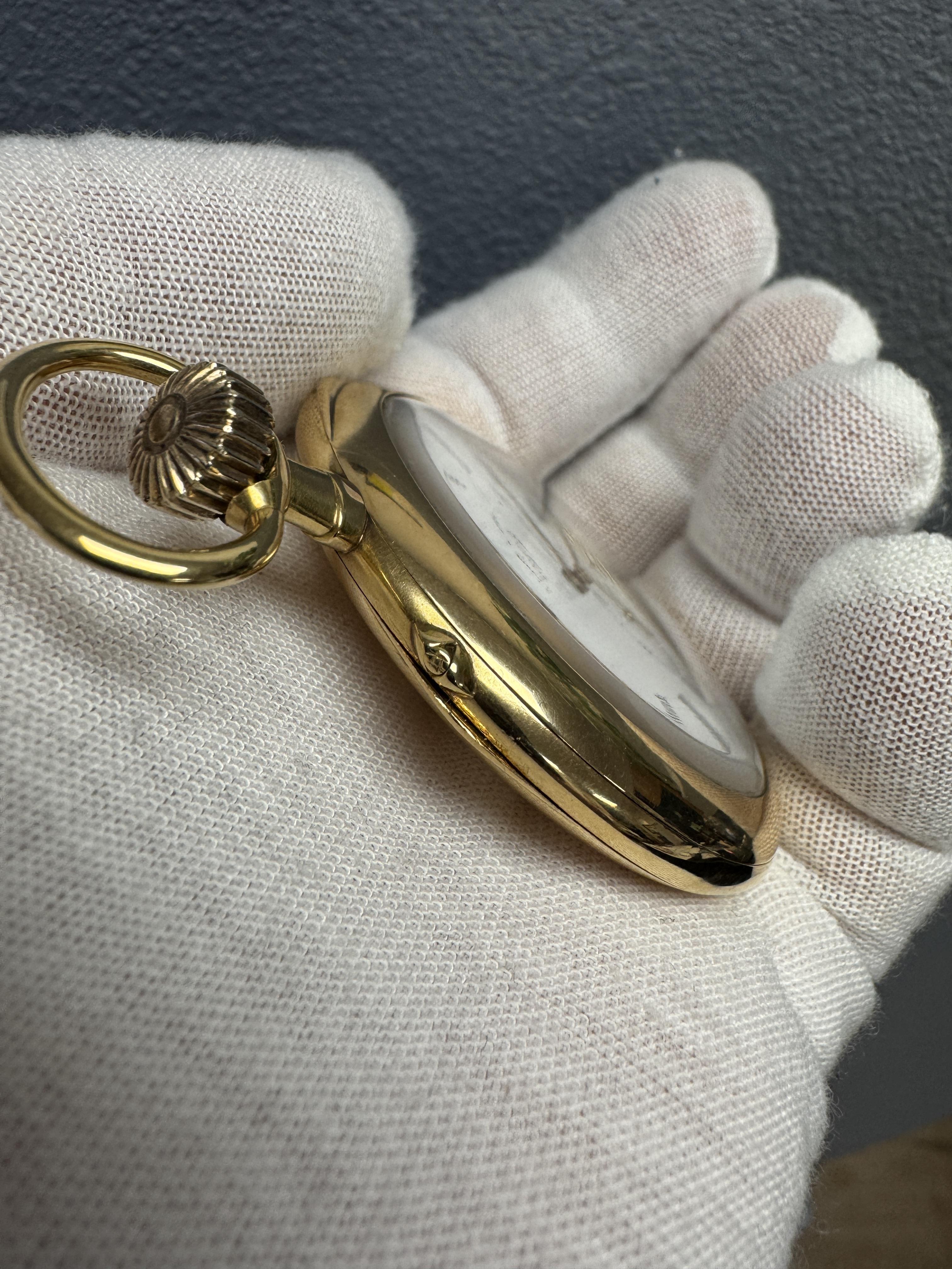 A Lange & Söhne Glashütte, antico orologio da tasca con movimento A in oro giallo 18 ct. In condizioni buone in vendita a Great Neck Plaza, NY