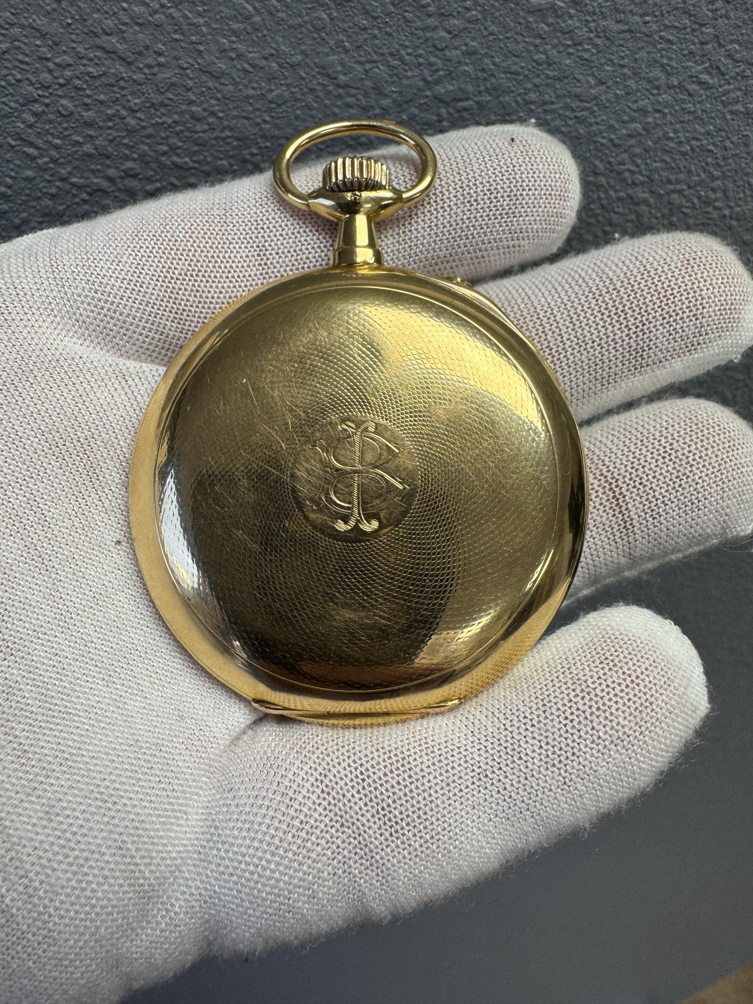 A Lange & Söhne Glashütte, antico orologio da tasca con movimento A in oro giallo 18 ct. in vendita 1