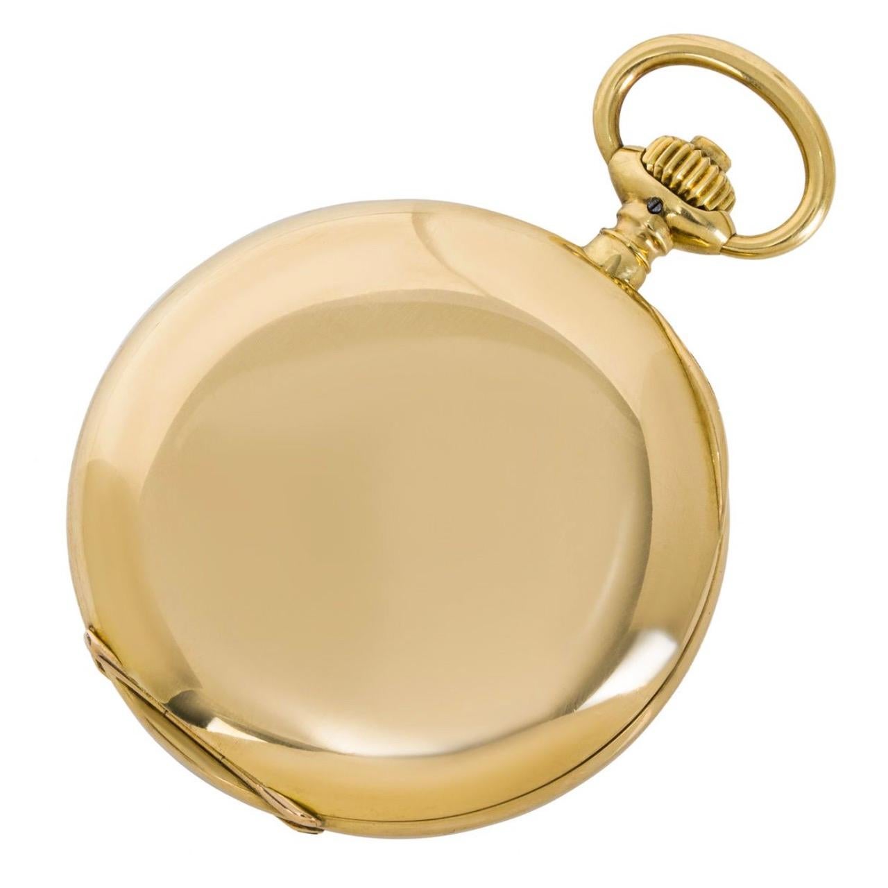 A. Lange & Sohne Glashutte Dresden Keyless Lever Full Hunter Pocket Watch C1920s For Sale 3